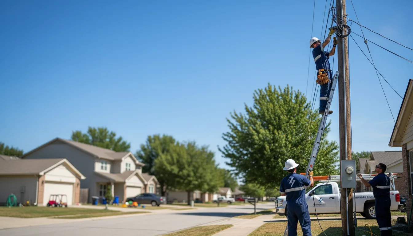 Residential electrician providing installation services in Lane, OK